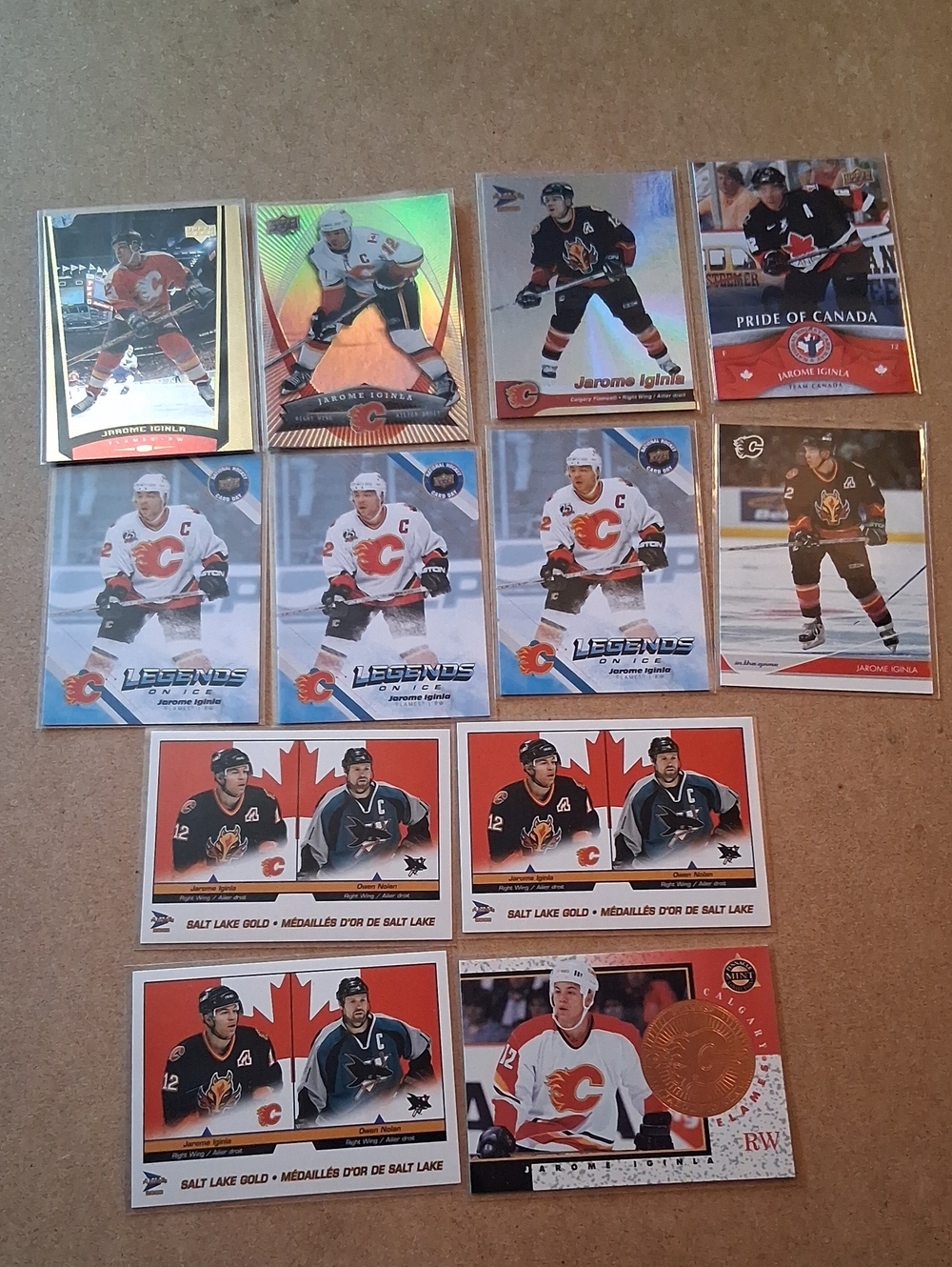 Jarome Iginla Hockey Card Collection - Calgary Flames Red/White